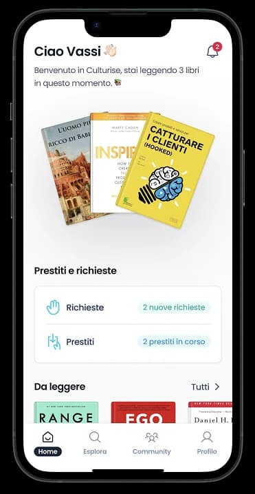 Home - I tuoi libri e prestiti